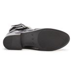 Bota Feminina Franshoes Melissa Cano Curto Três Fivelas Preto 