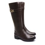 Bota Franshoes Montaria Feminino com Fivela Café