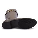 Bota Franshoes Montaria Feminino com Fivela Café