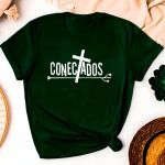 T- Shirt Feminina Franshoes 100% Algodão Camiseta Conectados Verde
