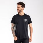 Camiseta Masculina Franshoes Casual 100% Algodão Gota Preta Manga Curta