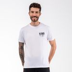 Camiseta Masculina Franshoes Casual 100% Algodão Gota Branco Manga Curta