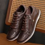 Sapatenis Masculino Franshoes Calce Facil Café 189