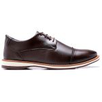 Sapato Derby Wood Perfuro Lateral - Café