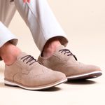 Sapatênis Casual Masculino Franshoes Platium Camurça Rato