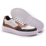 Sapatênis Masculino com Elástico Franshoes Full Café e Caramelo