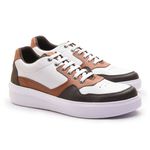 Sapatênis Masculino com Elástico Franshoes Full Café e Caramelo