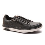 Sapatenis Masculino Calce Facil com Ziper Franshoes Preto