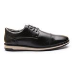 Sapatênis Casual Dubai de Amarrar Franshoes Masculino - Preto