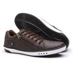 Sapatenis Casual Masculino Franshoes Calce Facil Cafe