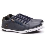 Sapatenis Casual Masculino Franshoes Calce Facil Marinho