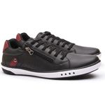 Sapatenis Casual Masculino Franshoes Calce Facil Preto