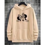 Moletom Franshoes Casual Minnie Escondida Creme