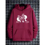 Moletom Franshoes Casual Minnie Escondida Vermelho