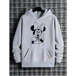 Moletom Franshoes Casual Minnie Cinza