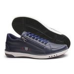 Sapatenis Masculino Franshoes Calce Facil Azul 189