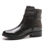 Bota Feminina Franshoes Melissa Cano Curto com Detalhes Metálicos Preto
