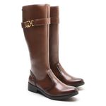 Bota Franshoes Montaria Feminino com Fivela Chocolate