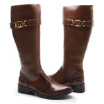 Bota Franshoes Montaria Feminino com Fivela Chocolate