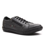 Sapatenis Masculino Franshoes Calce Facil Preto/ Preto 189 