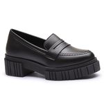 Mocassim Franshoes Feminino Tratorado Preto