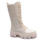 Bota Franshoes Montaria Feminino com Atacador Off White