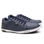 Sapatenis Casual Masculino Calce Facil Franshoes Com Perfuros Marinho