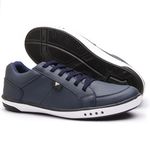 Sapatenis Casual Masculino Calce Facil Franshoes Com Perfuros Marinho