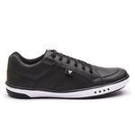 Sapatenis Casual Masculino Calce Facil Franshoes Com Perfuros Preto