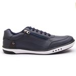 Sapatenis Casual Masculino Calce Facil Franshoes Com Ziper Marinho