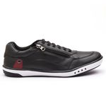 Sapatenis Casual Masculino Calce Facil Franshoes Com Ziper Preto