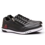 Sapatenis Casual Masculino Calce Facil Franshoes Com Ziper Preto