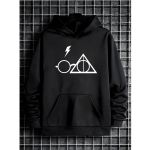 Moletom Franshoes Casual Harry Potter Pedra Filosofal Preto 