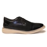 Sapatênis Casual Lorenzo de Amarrar Franshoes Masculino Preto