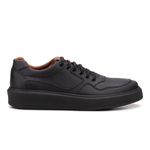 Sapatênis Masculino com Elástico Franshoes Full All Black Fosco