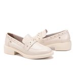 Mocassim Zara em couro Off White/Marfim