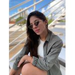 Óculos Fox Dourado Lente Preta