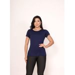 Camiseta Manga Curta Elena - Azul Marinho - Use Lari Move
