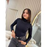 BODY POLIAMIDA GOLA ALTA PRETO