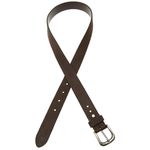 Cinto casual feminino em couro nobuck na cor marrom com fivela grafite escovada 