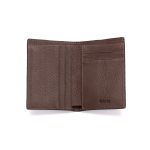 Carteira masculina em couro legitimo na cor cafe