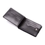 Carteira masculina completa em couro legitimo na cor preta 