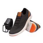 Kit Sneaker Dario Preto + Cinto Casual Masculino Semi Elástico preto