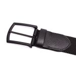 Kit Sneaker Dario Preto + Cinto Casual Masculino Semi Elástico preto