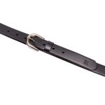 Cinto feminino em couro na cor preto com fivela niquel