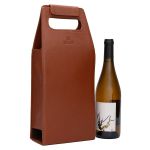 Porta vinhos em couro legitimo na cor havana
