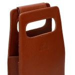 Porta vinhos em couro legitimo na cor havana