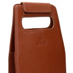 Porta vinhos em couro legitimo na cor havana