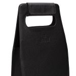 Porta vinhos em couro legitimo na cor preta