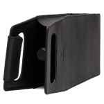 Porta vinhos em couro legitimo na cor preta